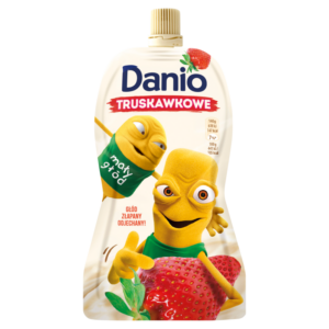 Danone Danio Serek homogenizowany truskawkowy 140 g