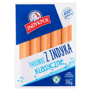 Indykpol Parówki z indyka klasyczne 215 g (6 sztuk)
