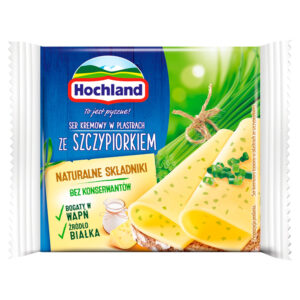 Hochland Ser kremowy w plastrach ze szczypiorkiem 130 g