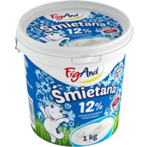 ŚMIETANA TERMIZOWANA 12% 1KG FIGAND 1  szt.  1 szt.