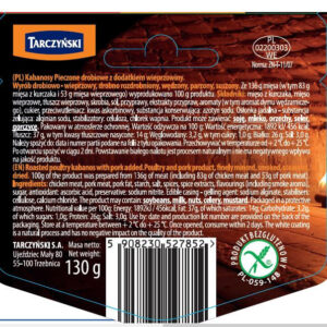 Kabanos Drobiowy Pieczony Extra 130g, Tarczyński