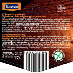 Kabanos Wieprzowy Pieczony Extra 130g, Tarczyński