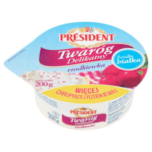Président Twaróg Delikatny z rzodkiewką 200 g