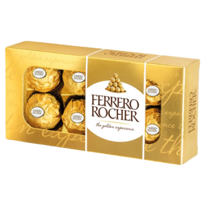 Ferrero Rocher Chrupiący wafelek z kremowym nadzieniem i orzechem laskowym w czekoladzie 100 g