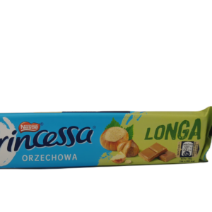 Princessa Longa Wafel przekładany kremem orzechowym oblany białą czekoladą 45 g